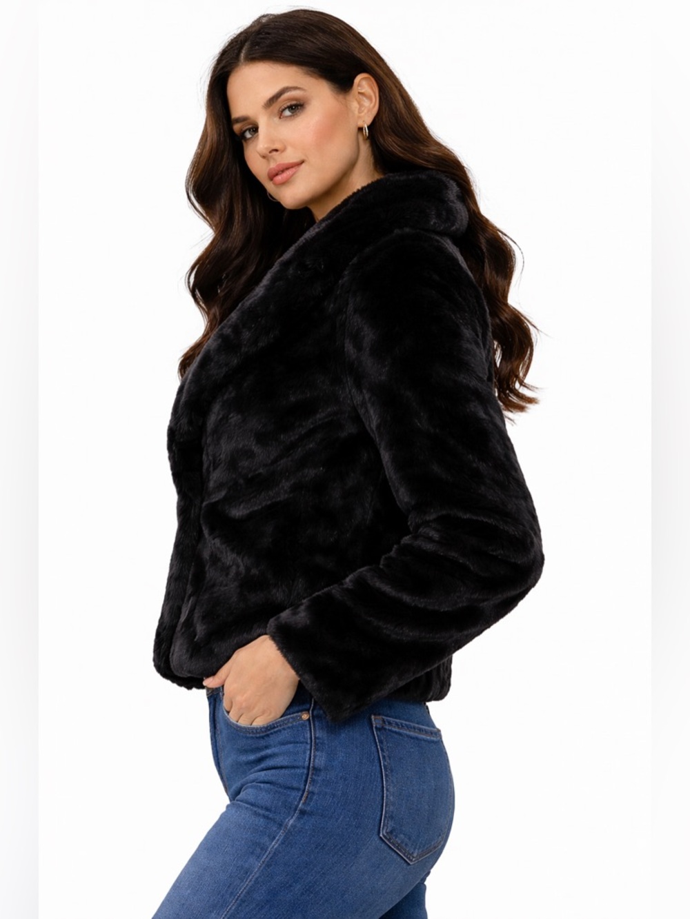Mossimo faux fur coat Size 8/10 - Picture 5 of 5